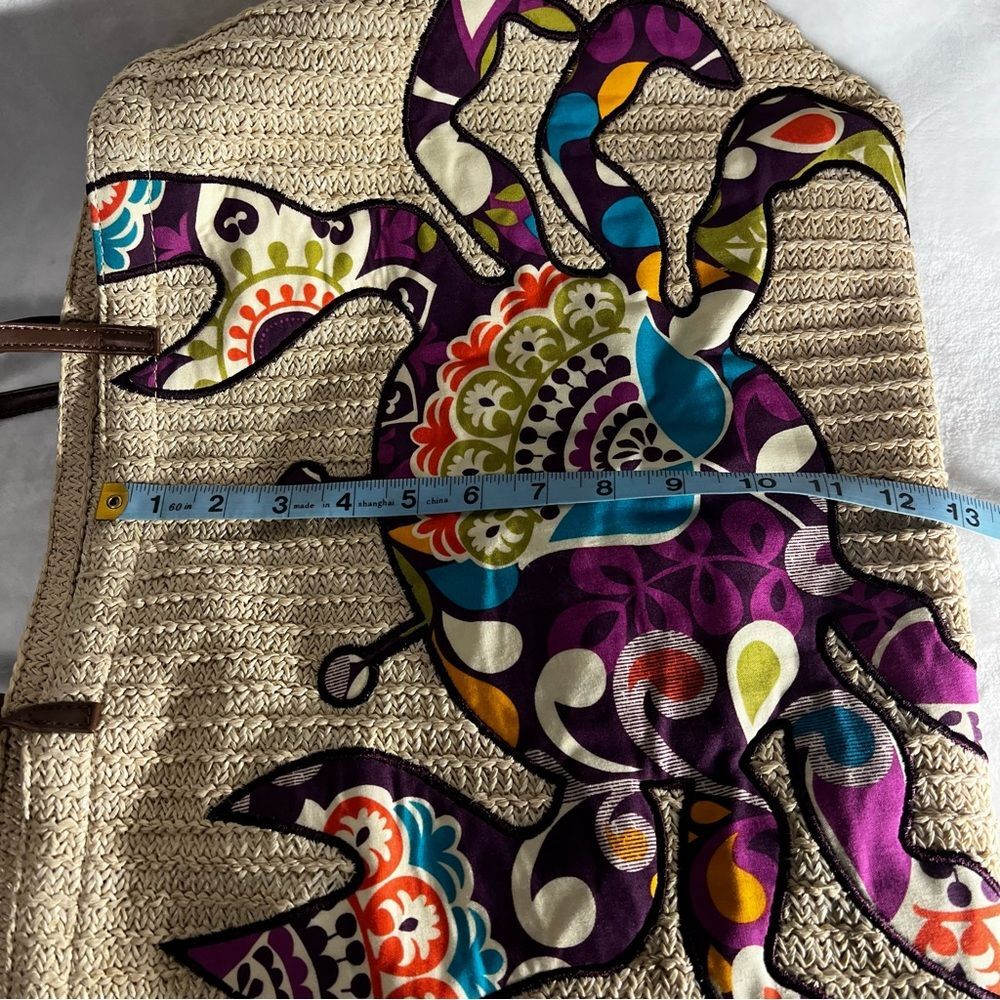 Vera Bradley Tote Purse Shoulder Bag Plum Crazy Crab - Picture 10 of 12